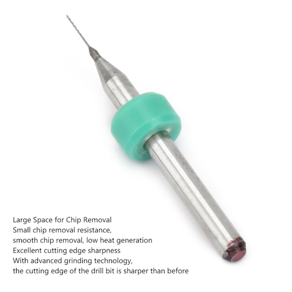 10 st höghårdhet mini hårdmetallborr set för tryckta kretskort CNC-gravyr (0,25 mm)