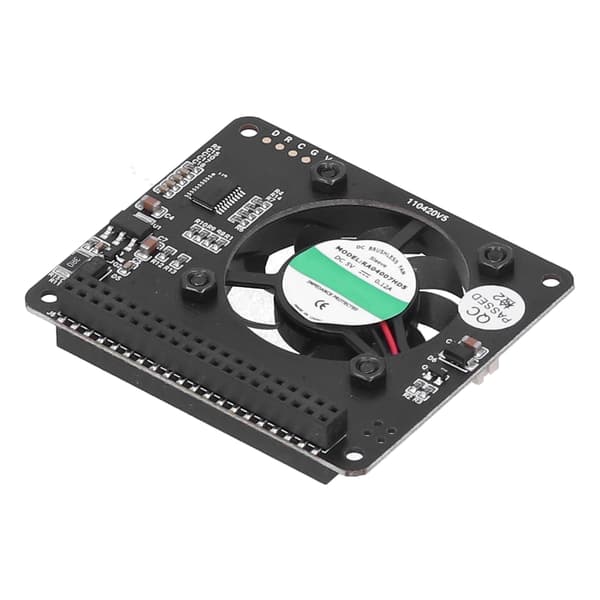 Kylfläktmodul med strömbrytare Justerbar hastighet för Raspberry Pi 4B 3B+/3B