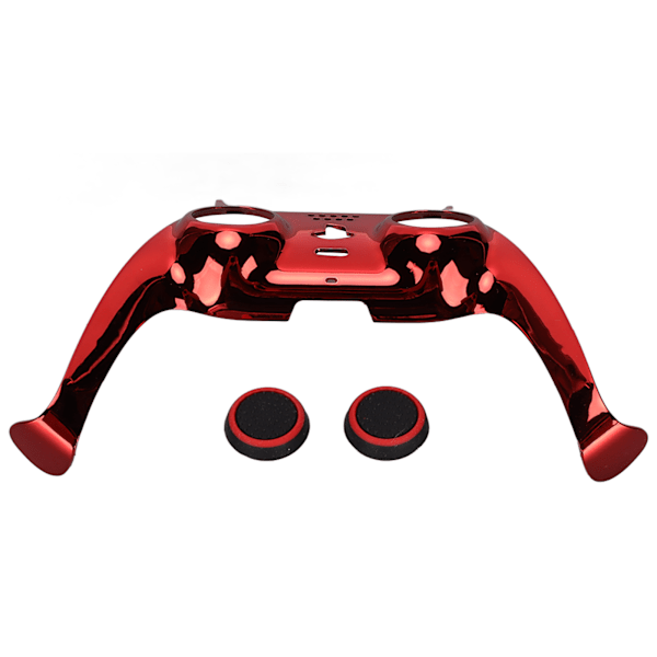 For PS5-kontroller frontplate DIY-erstatningsklips Skalledekorasjonstilbehør med joystickdeksler Rød