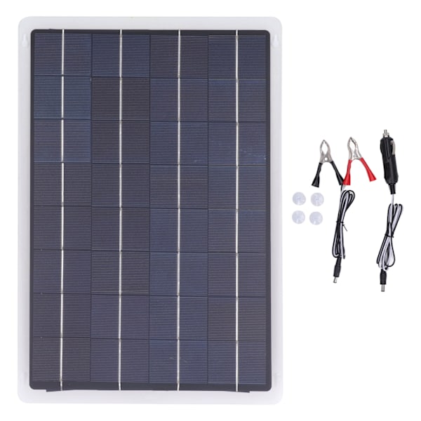 12V Solbatterilader Indbygget MPPT Ladningsstyring IP67 Vandafvisende Solpanel Vedligeholdelse 20W