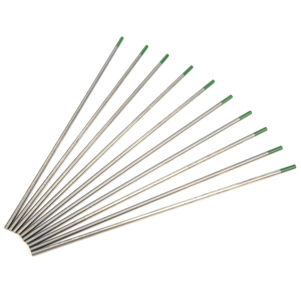 10 stk TIG Wolfram Elektrode WP Grøn Spids Nåle Svejs Tilbehør 2,4 x 150 mm