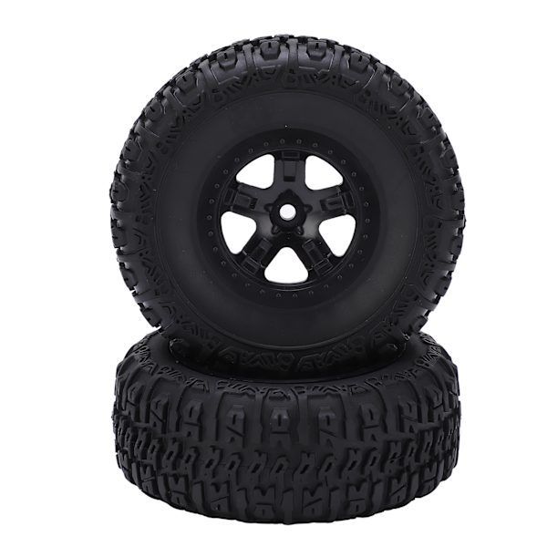 2kpl pyörän vanne- ja rengassarja Traxxas Slash 1/10 RC Short Course -kuorma-auton renkaille, päivitysosat, musta