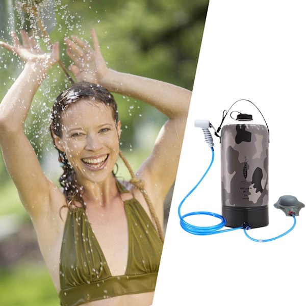 10L Camping Duschväska Utomhus Duschväska PVC Bärbar Solar Duschväska Camping Vattenförvaringsväska
