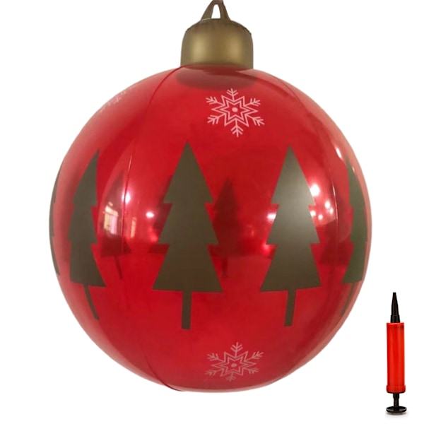 24 tommers juleballonger i oppblåsbart gummi Utomhusdekorasjoner Juleoppblåsbare hagedekorasjoner Oppblåsbar pynt for hagen