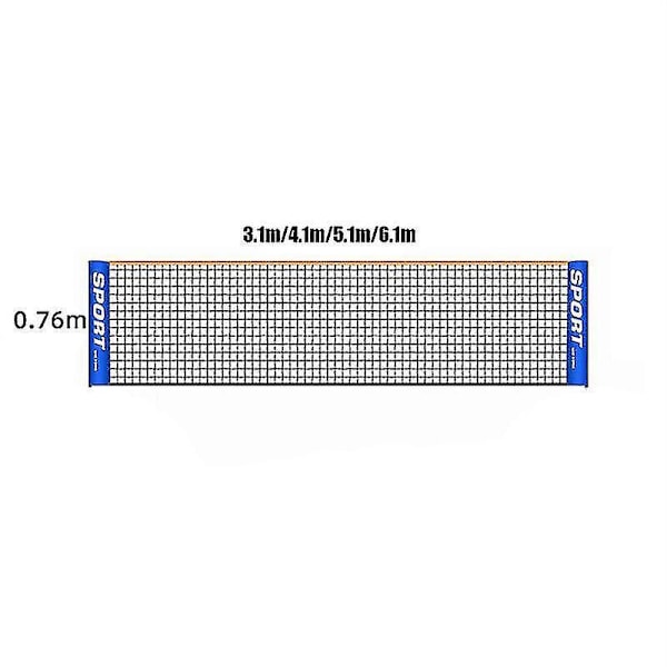 Hopfällbart, bärbart tennis- och badmintonnät - 3m/4m/5m/6m, 6.1M