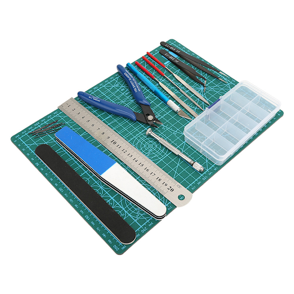 DIY Modeler Craft Tool Set Model Building Pincett Linjal filmatta kit för modellfläkt