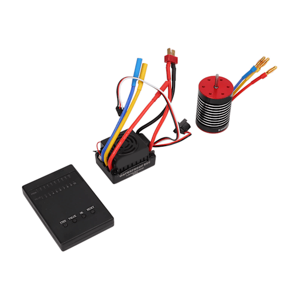 F540 3300kv Børsteløs Motor 60A Vanntett ESC Programmeringskort Combo Kit for 1/10 Fjernstyrt Bil