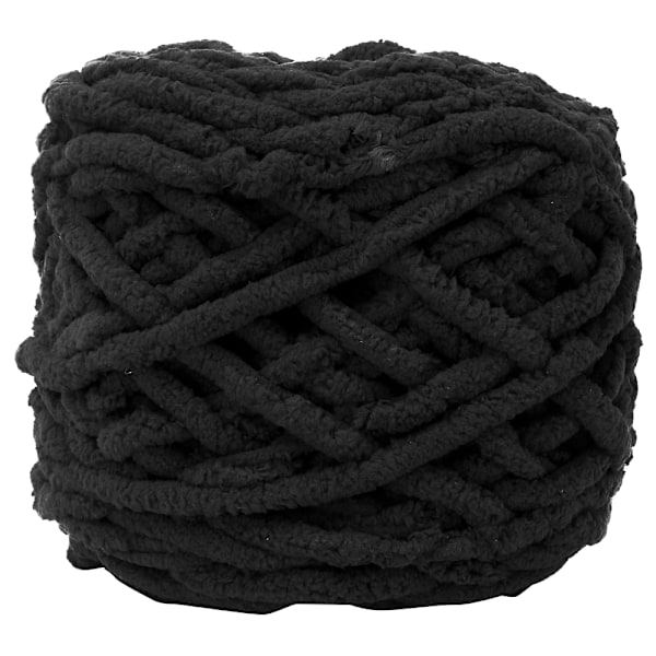 Enkel tjock isremsa Garn Nål Stickning vävd filt Slipper Line (svart)
