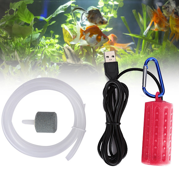 USB-lading Oksygenpumpe Stille Arbeidsutstyr for Fiskedam Akvarium USB Luftpumpe