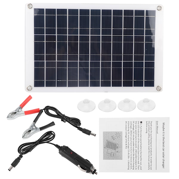 50W hopfällbar solpanel monokristallin cell dubbel USB-laddare för bil RV Yacht utomhusladdning