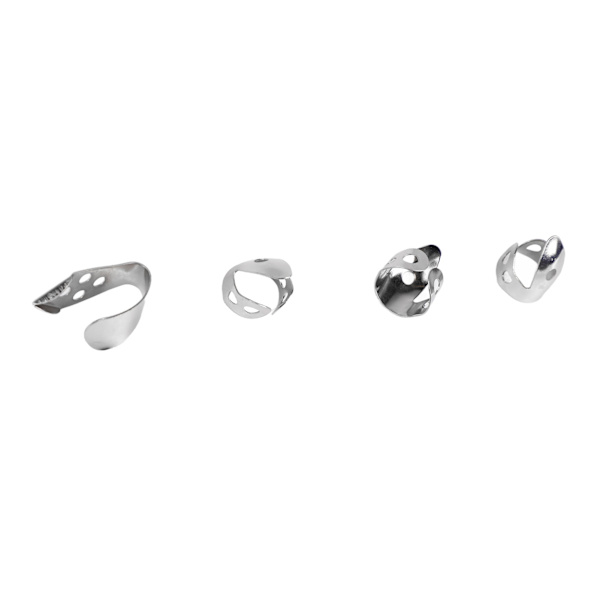 4st Gitarr Finger Pick Rostfritt Stål Glänsande Utseende Metall Tummen Pick Gitarr Tillbehör Silver