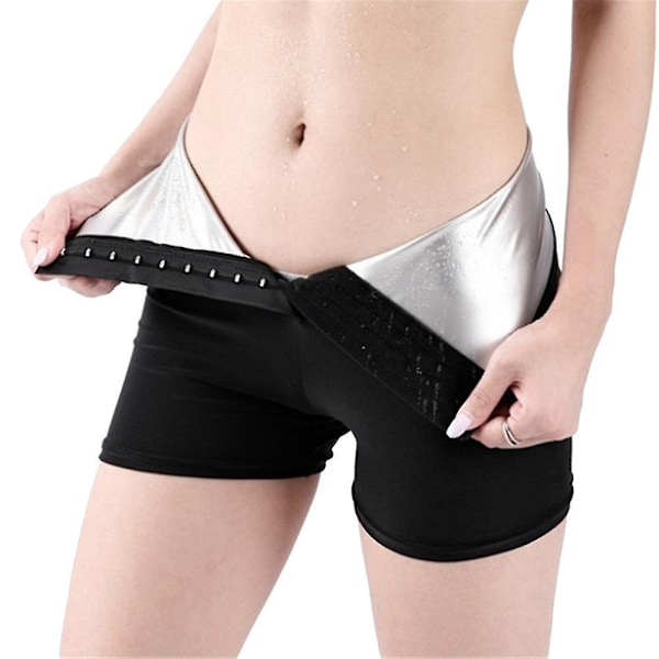 Højtaljede Slimming Thermo Sweat Pants Trænings Leggings XL Kvinders Shorts