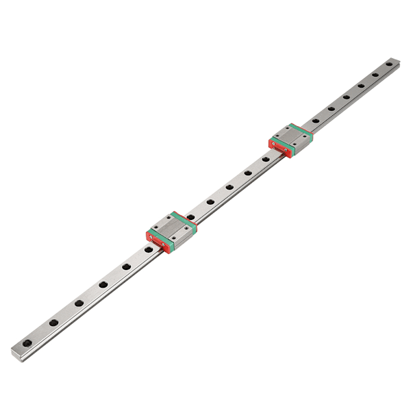 1 st 500 mm MGN12 miniatyr linjär skena styrskena 12 mm bredd 2 st MGN12B glidblock