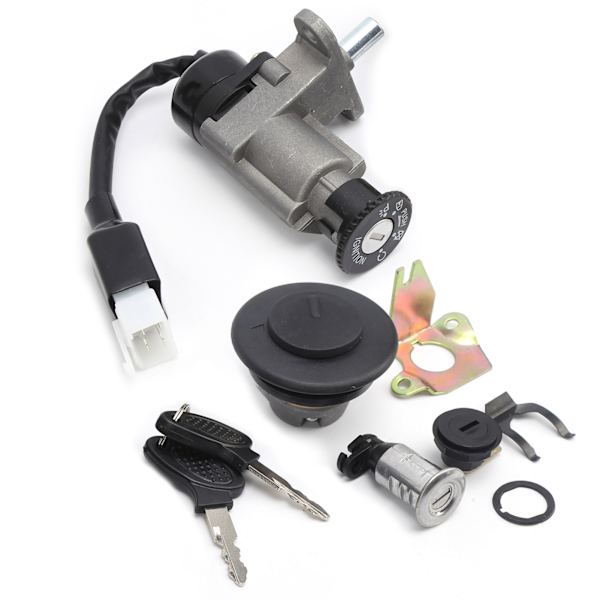 Sytytyksen lukitusyksikkö 4-johdin kaasumopoille 50cc 150cc 139QMB GY6 kiinalainen mopo uutuus