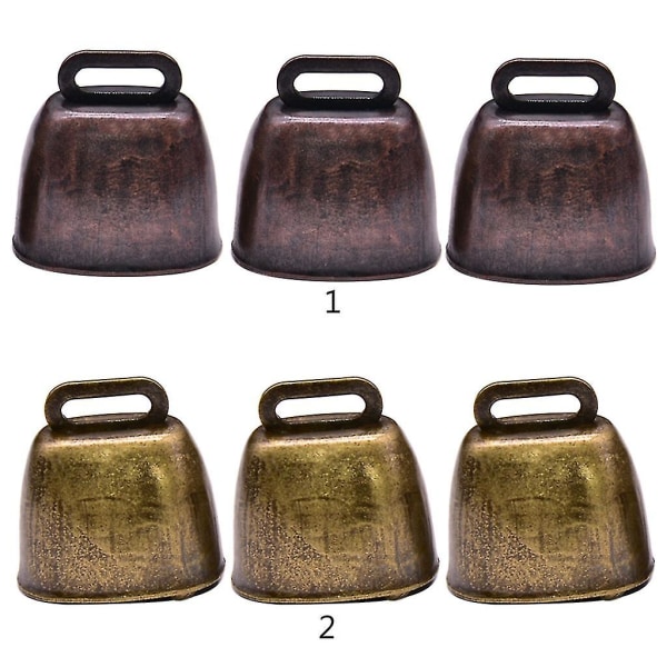 3st Ko Häst Får Betande Bell Anti Lost Copper Bells Högt Crisp Spread Diy A