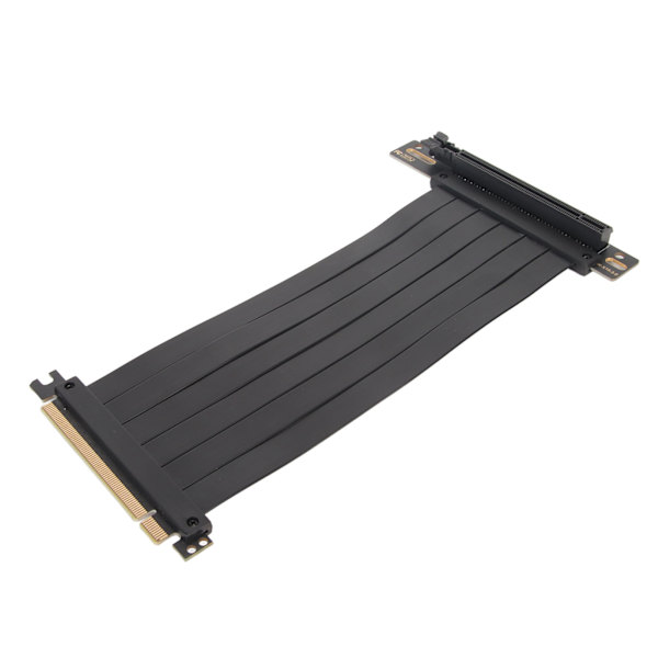 PCIE 3.0 X16 jatkokaapeli, nopea joustava 90 asteen jatkokortti, jatkokaapeli, grafiikkasuorittimen jatkokaapeli, musta, 30 cm / 11,8 tuumaa