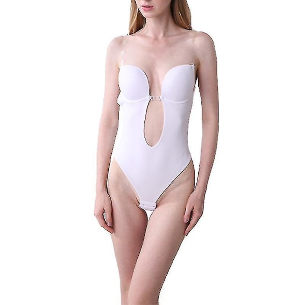 Backless Body Shaper BH Dame Backless Bodysuits U Plunge Bodysuits For Women White 42