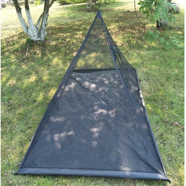 Bærbart udendørs telt med trekantnet lynlåsdør, enkel grøn 220 * 120 * 100 cm
