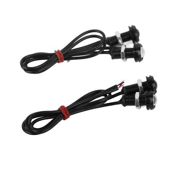 4 stk 18mm Eagle Eye LED-lamper Kørelys til bil Bagagerum Motorcykel Markeringlys Lampe Baglygter