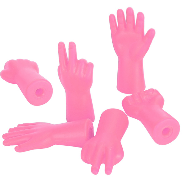 6 st Nålskydd Halkfritt Stickskydd Stickning Förhindra Tappade Nålar Tillbehör (Rosröd)