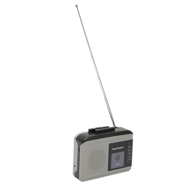 Bärbar Kassettbandspelare AM FM Radio Bandspelare Stöder 2 Strömförsörjningsmetoder Svart Grå