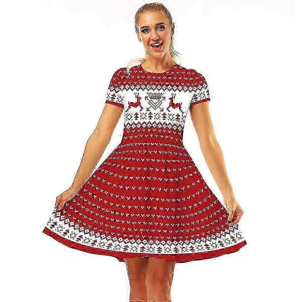Julklänning Jul Ny white xl