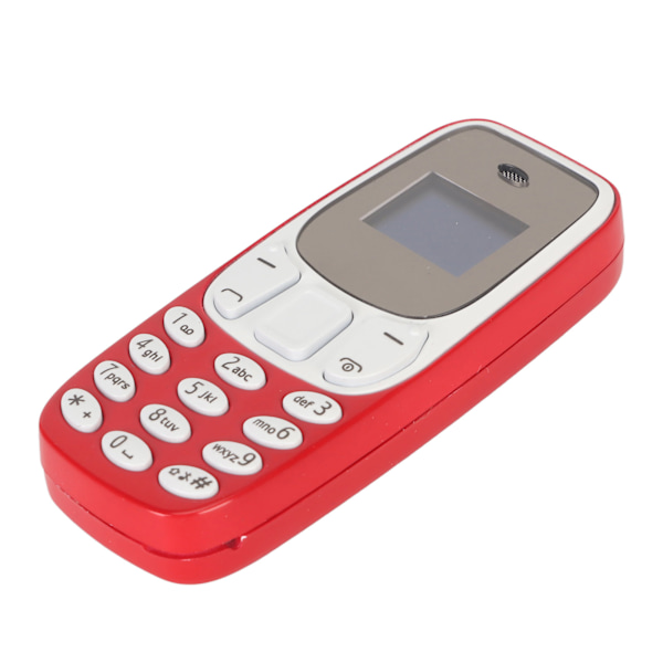 Maailman pienin puhelin Hands Free Bluetooth-soitin Dual SIM-kortti Lukitsematon GSM 2 in 1 Mini-matkapuhelin Punainen