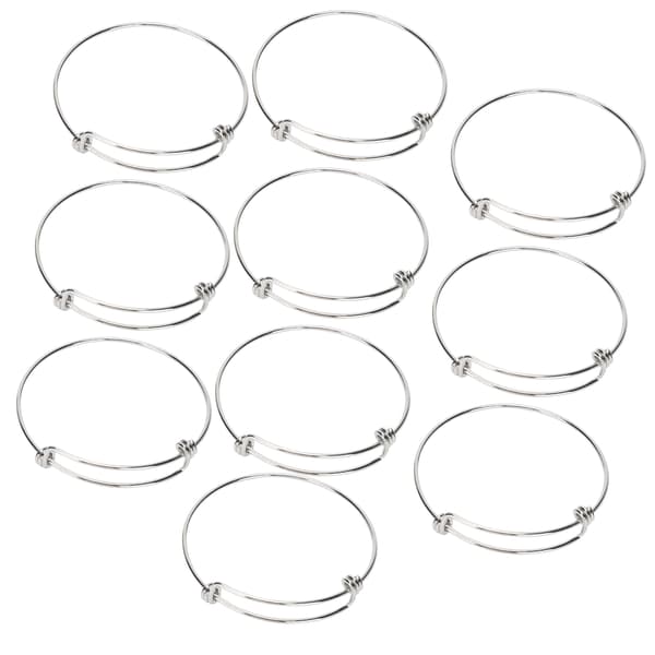 10 stk. armbånd i rustfritt stål 1,6 mm justerbart utvidbart spiralarmbånd DIY-tilbehør