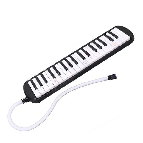 Melodica 37 Tangenter Vindmusikinstrument Voksen Velegnet til Begyndere Læring Øvelse Sort