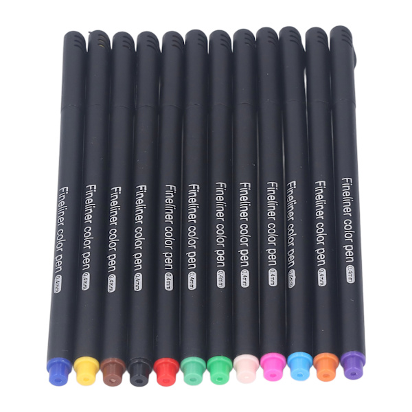 12 st Sublimation Ink Pen Set Flerfärgad 0,4 mm Finspets värmeöverföringspenna med nummer 6 adapter för Explore