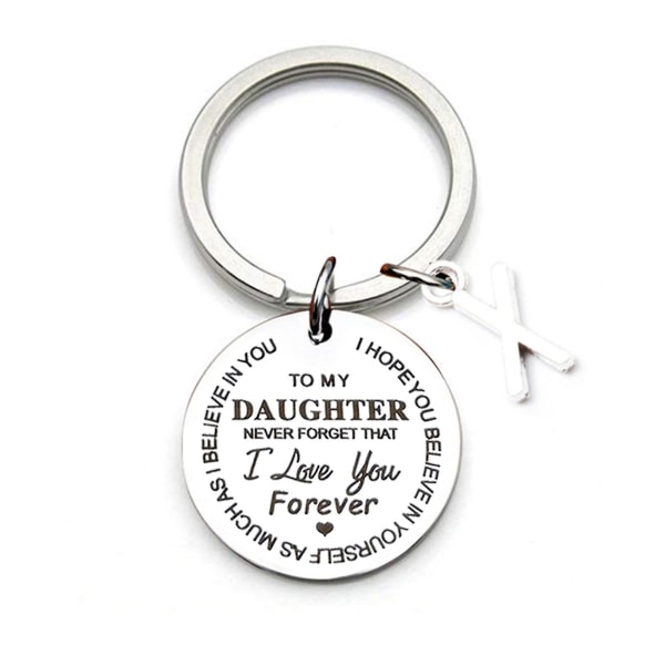 Til min sønn/datter Inspirerende gave nøkkelring Glem aldri at jeg elsker deg for alltid Beste far X To Daughter