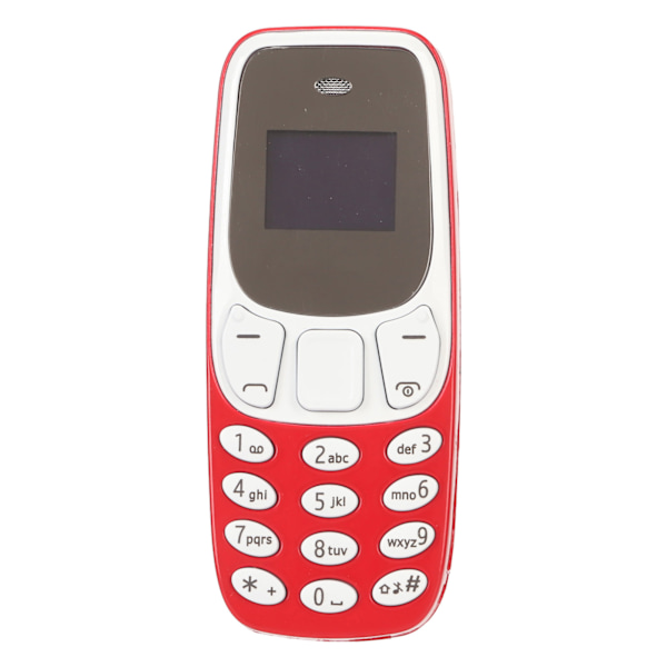 Maailman pienin puhelin Hands Free Bluetooth-soitin Dual SIM-kortti Lukitsematon GSM 2 in 1 Mini-matkapuhelin Punainen