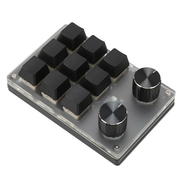 Mini Tastatur med Knapper Design Rød Switch Dobbelt Tilstand Plug and Play Mekanisk Programmerbar Tastatur til Gaming Kontor Media 9 Taster med 2 Knapper