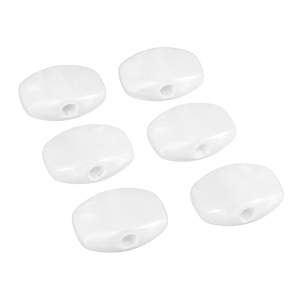 6 stk Guitar Tuning Peg-knapper Plast Behageligt greb Tuner-knapper til elektrisk akustisk guitar Hvid
