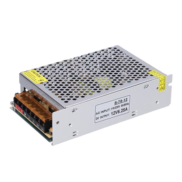 Switching Power Supply Transformer Bred Anvendelse Overbelastningsbeskyttelse Aluminiumlegering DC Switching Power SupplyS-75-12