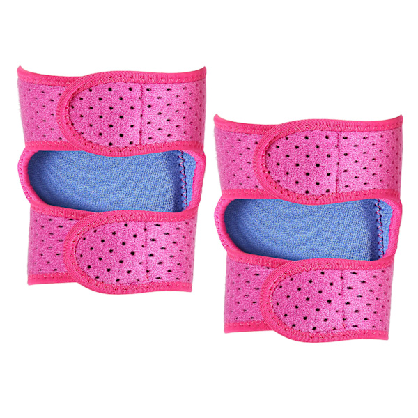 1 par andningsbara knäskydd, halkskydd, sportknäskydd, armbågsbenskydd för barn, Rose Red