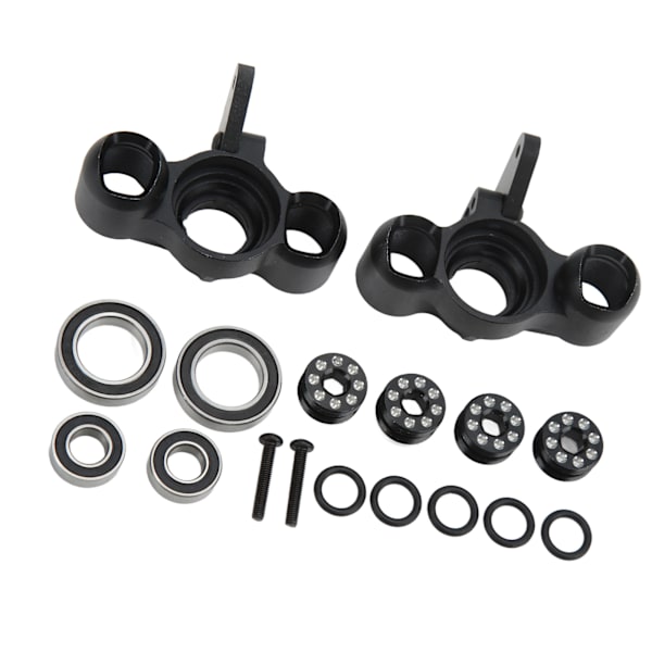 1 Par Aluminiumlegering RC Framstyrningskopp med Förstorade Lager för Arrma Karton 1/8 RC Bil Svart