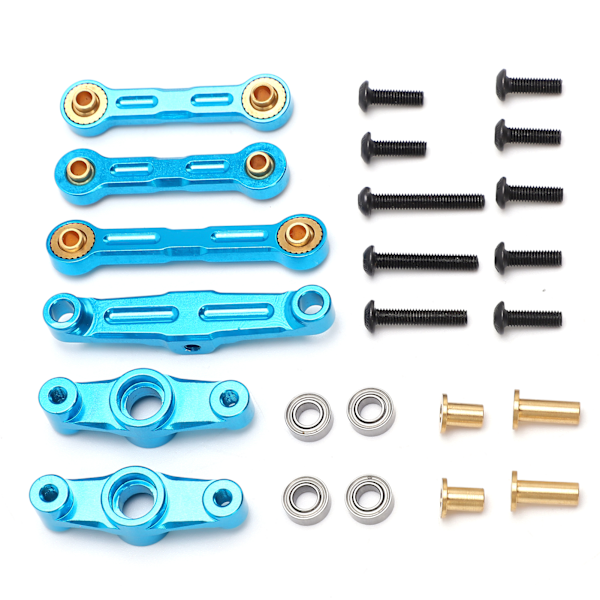Styrset med vev av aluminiumlegering och kullager för Tamiya TT02 1/10 RC-bil Uppgraderingsdelar