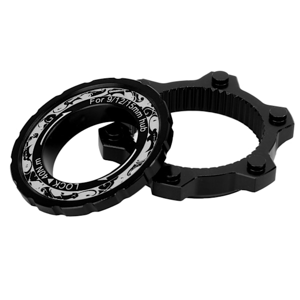 Centerlock Cykel Center Lock Adapter Aluminiumlegerings Ergonomisk Cykel Center Lock Adapter til Mountainbikes Sort