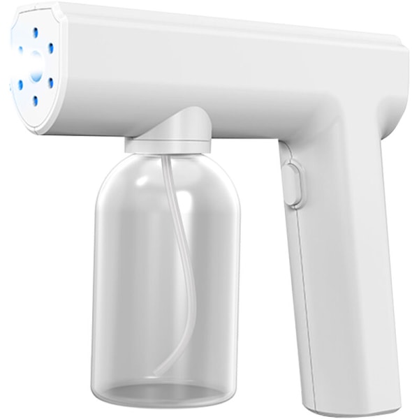 Håndholdt USB trådløs lading Blue Ray sprøytedesinfektor sprøytedesinfeksjonsmiddel trådløs sprøytesprøytemaskin, modell: hvit