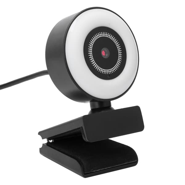Webcam med lys indbygget mikrofon til live streaming video computer tilbehør 1080P