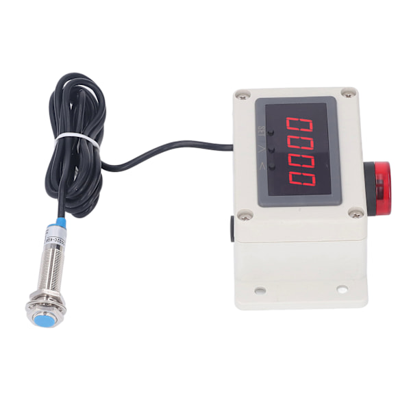Motorvarvräknare Magnetisk induktion Hallsensor Anti-interferens Digital varvtalsmätare med larm US-kontakt 100‑240V
