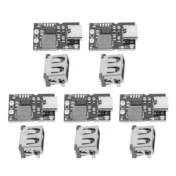 5st Laddningsurladdningsmodul 5V 2A Typ C-ingång Stabil Snabbladdning Batteriladdarkort för hushållens elsystem