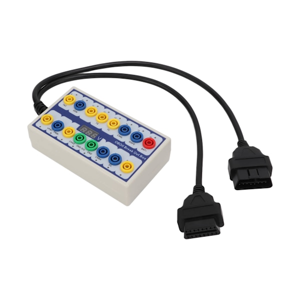 OBDII Breakout Box OBD2-protokoldetektor med diagnoskabel Universal til bil OBD-linjesignaloverførsel