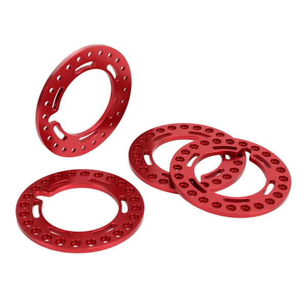 4 stk. Fælg Låsringe Aluminium Legering Udskiftning 1.9in Hjul Fælg Beadlock Ring til Axial SCX10 90046 1/10 Rød