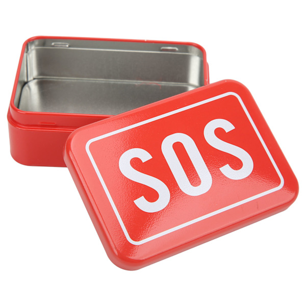 Mini SOS Survival Iron Box Bärbar Field Survival Storage Kit Emergency Tool förvaringsväska för utomhuscamping