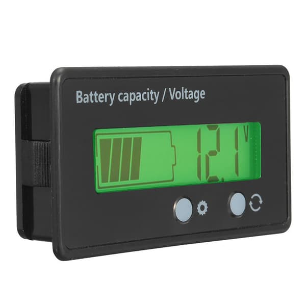Multifunktionel Batterikapacitetstester Digital Display Spændingsmåler med LCD-skærm Baggrundsbelysning