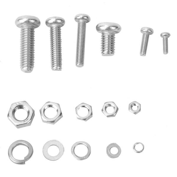240 st Krysskruv Mutter Bricka Set M2 M2.5 M3 M4 M5 Rostfritt Stål Fästverktyg Set