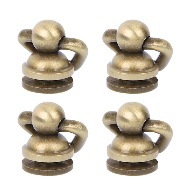 4 stk Metalring Skruer Rundt Hoved Dobbelt Nit Spik Roterende Spikes DIY Læder Håndværk Tilbehør Bronze