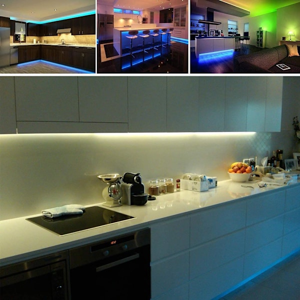 5V USB LED Strip-ljus 16 färger och 4 lägen Vattentät flexibel färgskiftande RGB LED-ljusremsa med fjärrkontroll